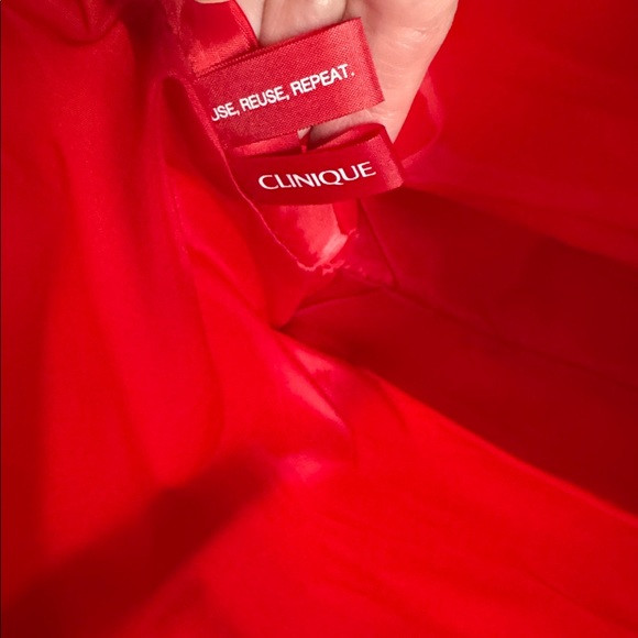 Kate Spade + Clinique “hello gorgeous” tote, red and pink stripe, NWT - Picture 5 of 6